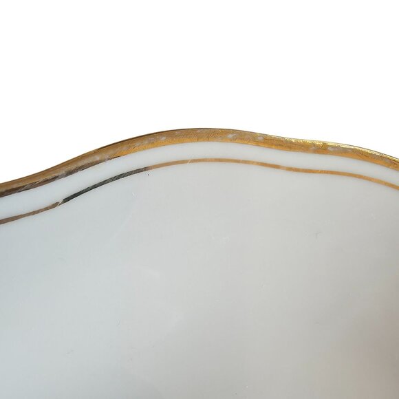 Bavaria Regency Oval Platter 12" scallop edge gold trim Germany vtg Winterling S - Picture 4 of 6